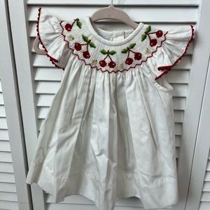 Beth Terrell Smocked Cherry Dress - 3 Months